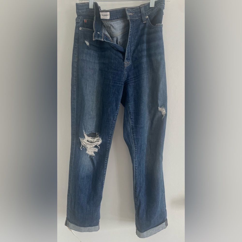 Hudson Jeans Blue Distressed High Rise Crop size 30